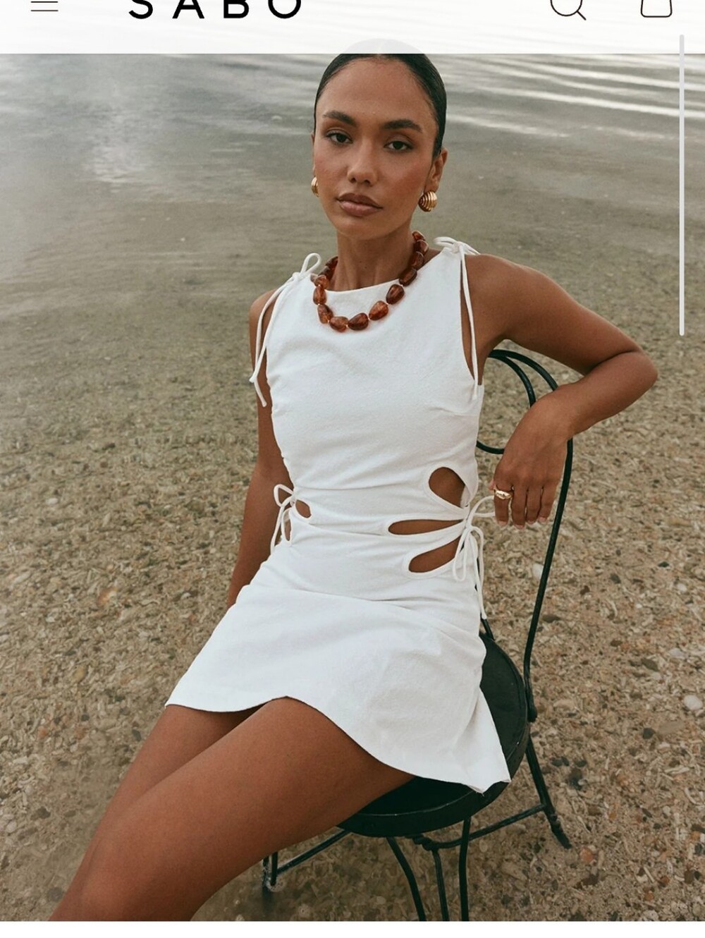 Women’s White Tie-Side Dress